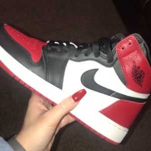 Red Jordan retro ones